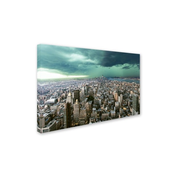 Pagniez 'Newyork Under Storm' Canvas Art,12x19